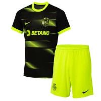 Sporting CP Fußballbekleidung Auswärtstrikot Kinder 2022-23 Kurzarm (+ kurze hosen)